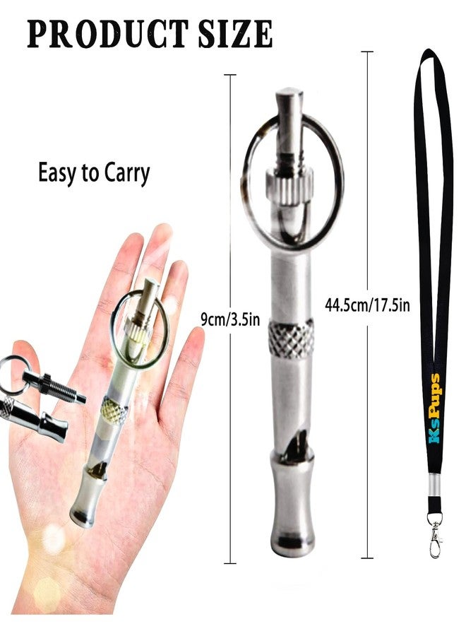 KsPups Dog Whistle, Dog Whistle to Stop Barking,Recall Training,Ultrasonic Silent Dog Whistle Training to Stop Barking Control Devices for Neighbors Dog,with Black Lanyard Pack of-1 - Image 3